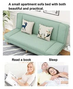 Futon Sofa Bed, Sleeper Sofa Bed For Living Room, Modern Breathable Cotton Fabric Couch Adjustable Convertible Folding Recliner Futon, For Living Room, Bedroom ( Color : H , Size : 180 X 48 X 80cm ) -Songmics Furniture Shop 41ls44JzLeL