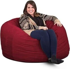 ULTIMATE SACK 4000 (4 Ft.) Bean Bag Chair Cover In Multiple Colors: Cover ONLY. (4000, Electric Blue Suede) -Songmics Furniture Shop 41mFqtx3jiL. AC
