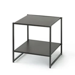 Zinus Trisha 7 Inch Platforma Bed Frame With Headboard, Queen & Dane Modern Studio Collection 20 Inch Square Side/End Table/Night Stand/Coffee Table, Espresso -Songmics Furniture Shop 41mH44jCXFL