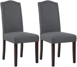 LSSPAID Dining Chairs Set Of 4, High Back Fabric Upholstered Parsons Dining Room Chairs, Nail Head Trim Dining Chair, Turquoise 18 LSSPAID Dining Chairs Set Of 4, High Back Fabric Upholstered Parsons Dining Room Chairs, Nail Head Trim Dining Chair, Turquoise -Songmics Furniture Shop 41mHvir GYL. AC