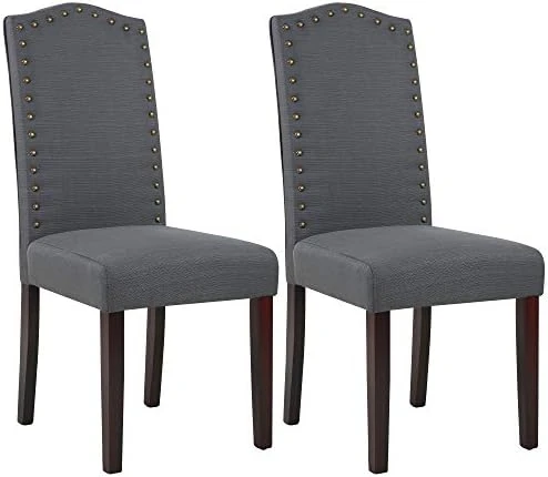 LSSPAID Dining Chairs Set Of 4, High Back Fabric Upholstered Parsons Dining Room Chairs, Nail Head Trim Dining Chair, Turquoise 9 LSSPAID Dining Chairs Set Of 4, High Back Fabric Upholstered Parsons Dining Room Chairs, Nail Head Trim Dining Chair, Turquoise - Image 9