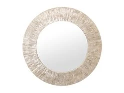 KOUBOO 1040142, Pearlescent White Round Capiz Seashell Sunray Wall Mirror