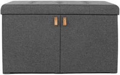 Seville Classics Cushioned Fabric Ottoman Hidden Storage Chest Footrest Chair, Padded Seat For Bedroom, Dorm, Loft, Living Room, Entryway, Hallway, Midnight Blue, 31.5" Bench 27 Seville Classics Cushioned Fabric Ottoman Hidden Storage Chest Footrest Chair, Padded Seat For Bedroom, Dorm, Loft, Living Room, Entryway, Hallway, Midnight Blue, 31.5" Bench -Songmics Furniture Shop 41mW80eNLoL. AC