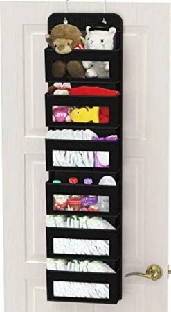 Simple Houseware Over Door/Wall Mount 6 Clear Window Pocket Organizer, Gray -Songmics Furniture Shop 41mcA4RigL. AC