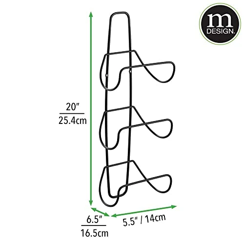 MDesign Metal Wall Mount 3 Level Bathroom Towel Rack Holder & Organizer - For Storage Of Washcloths, Hand Towels - Use In Guest, Master, Kid's Bathrooms - 2 Pack - Black 2 MDesign Metal Wall Mount 3 Level Bathroom Towel Rack Holder & Organizer - For Storage Of Washcloths, Hand Towels - Use In Guest, Master, Kid's Bathrooms - 2 Pack - Black - Image 2