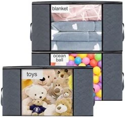 Toresper 6Pcs Closet Organization And Storage,Large Capacity Toy Storage With Reinforced Handles,Foldable Storage Bags With Clear Window For Clothes Pillow Blankets Bedding -Songmics Furniture Shop 41mp sx5mPL. AC