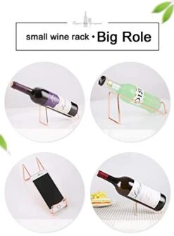 CdyBox Creative Metal Red Wine Rack Single Wine Bottle Holder Rack Display For Home Living Room Wine Rack (Silver) -Songmics Furniture Shop 41mr1zKhVkL