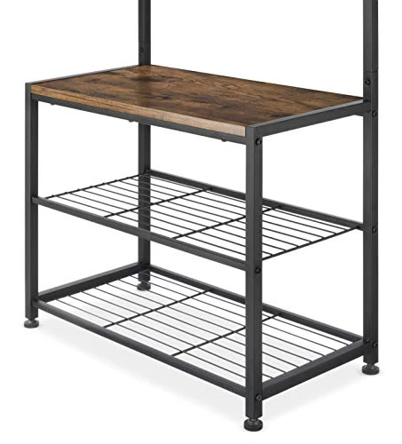 Whitmor Modern Industrial Entryway Coat Rack Hall Tree W/Shoe Storage, Rustic Brown 6 Whitmor Modern Industrial Entryway Coat Rack Hall Tree W/Shoe Storage, Rustic Brown - Image 6