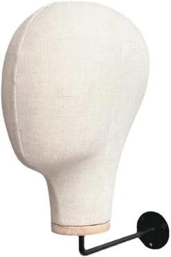 21 Inch Hat Rack Wig Stand Wall Mounted Mannequin Head Decorative Holder Hat Holder Rack Salon Mannequin Wigs Show Display Stand (A:Beige) -Songmics Furniture Shop 41mvXkhGq7L. AC