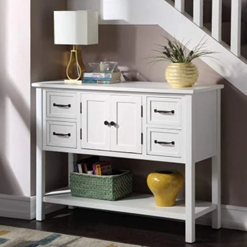 P PURLOVE Console Table Buffet Table Wood Buffet Storage Cabinet With Drawer And Bottom Shelf, Buffet Server For Living Room Kitchen Dining Room Furniture 1 P PURLOVE Console Table Buffet Table Wood Buffet Storage Cabinet With Drawer And Bottom Shelf, Buffet Server For Living Room Kitchen Dining Room Furniture