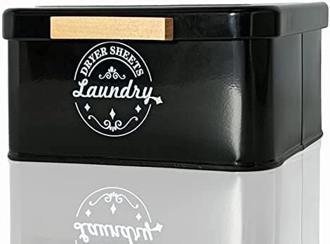 Dryer Sheet Holder With Hinged Lid For Laundry Room Organization. Metal Dryer Sheet Dispenser Container, Farmhouse Laundry Room Decor And Accessories For Dryer Sheets Holder, Cream 5 Dryer Sheet Holder With Hinged Lid For Laundry Room Organization. Metal Dryer Sheet Dispenser Container, Farmhouse Laundry Room Decor And Accessories For Dryer Sheets Holder, Cream - Image 5