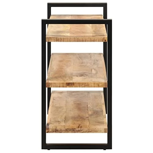 BDBHAVB Multifunctional Sideboard, Dining Sideboard, Sideboard With 3 Shelves, Strong And Sturdy Suitable For Living Room, Bedroom, Study 47.2"x15.7"x29.5" Rough Mango Wood 3 BDBHAVB Multifunctional Sideboard, Dining Sideboard, Sideboard With 3 Shelves, Strong And Sturdy Suitable For Living Room, Bedroom, Study 47.2"x15.7"x29.5" Rough Mango Wood - Image 3