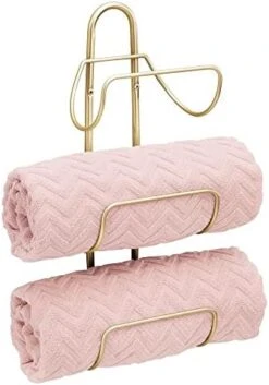 MDesign Modern Decorative Metal 3-Level Wall Mount Towel Rack Holder And Organizer For Storage Of Bathroom Towels, Washcloths, Hand Towels - Satin 20 MDesign Modern Decorative Metal 3-Level Wall Mount Towel Rack Holder And Organizer For Storage Of Bathroom Towels, Washcloths, Hand Towels - Satin -Songmics Furniture Shop 41n7oqwMpbL. AC