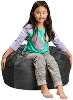 Sofa Sack - Plush, Ultra Soft Kids Bean Bag Chair - Memory Foam Bean Bag Chair With Microsuede Cover - Stuffed Foam Filled Furniture And Accessories For Kids Room - 2' Royal Blue -Songmics Furniture Shop 41nBQFgbgL. AC