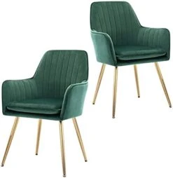 Ceedment Modern Living Dining Room Accent Arm Chairs Club Guest With Gold Metal Legs (2, Blue) 19 Ceedment Modern Living Dining Room Accent Arm Chairs Club Guest With Gold Metal Legs (2, Blue) -Songmics Furniture Shop 41nC1Iq YVS. AC