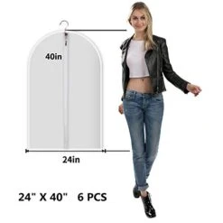 Allhom Dust Proof Garment Bags - Set Of 6 Pcs 40 Inch Hanging Clothing Storage Bags And Cedar Balls,for Jacket, Shirt, Sweater, Suit -Songmics Furniture Shop 41nEVS9TmlL