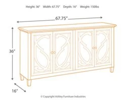 Signature Design By Ashley Mirimyn Door Accent Cabinet, 4, White -Songmics Furniture Shop 41nG9RhYVnL