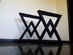 Metal Table Legs, Diamond Style - Any Size And Color