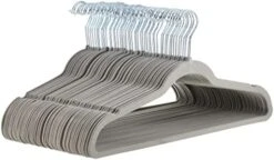 Amazon Basics Slim, Velvet, Non-Slip Suit Clothes Hangers, Black/Silver - Pack Of 50 -Songmics Furniture Shop 41nSMV ZAlL. AC