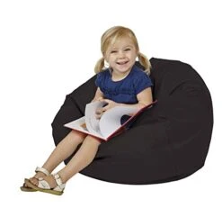 Factory Direct Partners 10478-NV SoftScape Classic 35" Junior Bean Bag Chair, Furniture For Kids, Libraries Or Home - Navy -Songmics Furniture Shop 41nXWCShjCL
