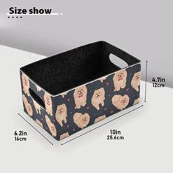 Puppy Storage Basket Felt Storage Bin Collapsible Shelves Basket Toy Storage Box Organizer For Kids Bedroom Magazine -Songmics Furniture Shop 41nYzioyaML