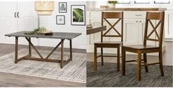 Walker Edison Modern Farmhouse Small Kitchen Furniture Dining Room Table Wood, 72 Inch, Grey And Brown -Songmics Furniture Shop 41nduYFMdxL. AC 1