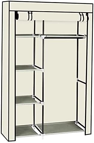 GBNIJ 67" Portable Clothes Closet Wardrobe With Non-Woven Fabric And Hanging Rod Quick And Easy To Assemble Grey For Bedroom,Living Room,Entrance 9 GBNIJ 67" Portable Clothes Closet Wardrobe With Non-Woven Fabric And Hanging Rod Quick And Easy To Assemble Grey For Bedroom,Living Room,Entrance - Image 9