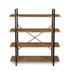 Atlantic Urban Multipurpose 4 Tier Shelf Modern Wood Look With Metal Frame Woodgrain/Black, PN38408136 -Songmics Furniture Shop 41npIpqnzcL