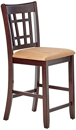 Coaster Furniture Lavon 5-Piece Storage Counter Table Dining Set Warm Brown 100888N-S5 2 Coaster Furniture Lavon 5-Piece Storage Counter Table Dining Set Warm Brown 100888N-S5 - Image 2