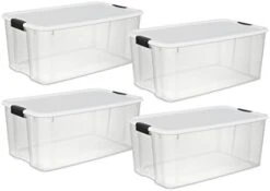 Sterilite 30 Quart Clear Plastic Stackable Storage Container Bin Box Tote With White Latching Lid Organizing Solution For Home & Classroom, 24 Pack 29 Sterilite 30 Quart Clear Plastic Stackable Storage Container Bin Box Tote With White Latching Lid Organizing Solution For Home & Classroom, 24 Pack -Songmics Furniture Shop 41nwuEN4ntL. AC