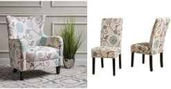 Christopher Knight Home Arabella Fabric Club Chair, White And Blue Floral 29.1D X 29.9W X 36.6H In 15 Christopher Knight Home Arabella Fabric Club Chair, White And Blue Floral 29.1D X 29.9W X 36.6H In -Songmics Furniture Shop 41nyO5v9yYL. AC 1