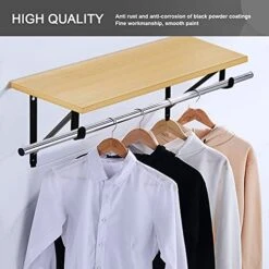 SUNGROOCloset Rod Brackets Holder Heavy Duty Support Bracket Black Closet Shelf Bracket With Rod Support Great For Both Shelf Storage And Closet Rod 2 Pack 4 Pack (2 Pack) 9 SUNGROOCloset Rod Brackets Holder Heavy Duty Support Bracket Black Closet Shelf Bracket With Rod Support Great For Both Shelf Storage And Closet Rod 2 Pack 4 Pack (2 Pack) -Songmics Furniture Shop 41o22uPMPrL