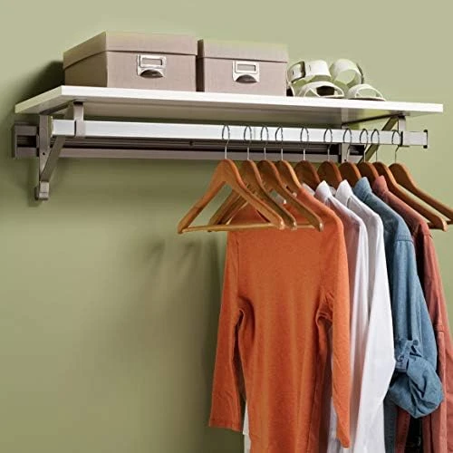 Arrange A Space Arrrange A Space RCMSY Best 32" Single Shelf/Hang Rod Kit White Closet System 6 Arrange A Space Arrrange A Space RCMSY Best 32" Single Shelf/Hang Rod Kit White Closet System - Image 6