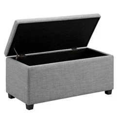 Amazon Basics Upholstered Storage Ottoman And Entryway Bench, 35.5"W X 16.5"D X 17"H, Light Gray 9 Amazon Basics Upholstered Storage Ottoman And Entryway Bench, 35.5"W X 16.5"D X 17"H, Light Gray -Songmics Furniture Shop 41oDmb3u8kL