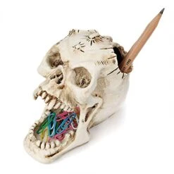 FABSELLER Creative Tip Tooth Horror Face Skull Storage Pen Holder Desktop Home Decoration Ornaments -Songmics Furniture Shop 41oG3A2rr9L