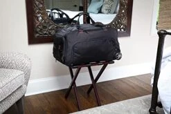 Wholesale Hotel Products Compact Metal Luggage Rack, Brown Powder Coat Finish, No Assembly Required -Songmics Furniture Shop 41oHlzlFFUL