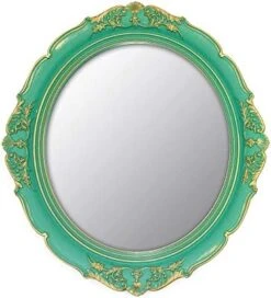 YCHMIR Decorative Mirror Vintage Mirror Hanging Mirror 14.8 X 13.1 Inchs Oval Mirror Green -Songmics Furniture Shop 41oQ96c3zoL. AC