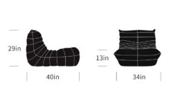 VOMXUF Fireside Chair, Oversized Armless Chair, Soft Microfiber Leather Floor Lounge Chair Lazy Sofa Accent Chair For Living Room Bedroom Salon Office -Songmics Furniture Shop 41oXU9C4COL