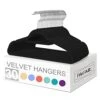 BAGAIL Velvet Hangers,Black Non Slip 360 Degree Swivel Hook Strong And Durable Clothes Hangers For Coats, Suit, Shirt Dress, Pants & Dress Clothes (Black/Silver, 30 Pack)