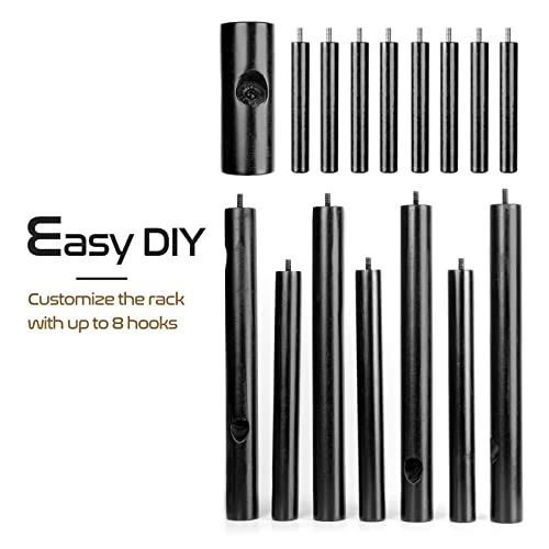 WANGMUXIA High-Grade Wooden Coat Rack, Freestanding Coat Rack With 8 Hooks And 3 Adjustable Size Tree Coat Racks For Bedroom, Hallway, Entrance, Office, For Hats, Coats, Scarves, Handbags 4 WANGMUXIA High-Grade Wooden Coat Rack, Freestanding Coat Rack With 8 Hooks And 3 Adjustable Size Tree Coat Racks For Bedroom, Hallway, Entrance, Office, For Hats, Coats, Scarves, Handbags - Image 4