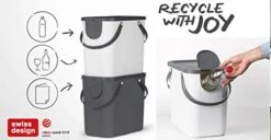 Rotho Albula Recycle Waste Bin 25l With Lid, Plastic (PP), Dark Green/Anthracite, 25 Litres (40 X 23.5 X 34 Cm) 14 Rotho Albula Recycle Waste Bin 25l With Lid, Plastic (PP), Dark Green/Anthracite, 25 Litres (40 X 23.5 X 34 Cm) -Songmics Furniture Shop 41oiNETRmLL