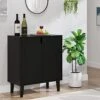 Panana 2 Door Kitchen Buffet Storage Cabinet Accent Console Table For Kitchen Dining Living Room Hallway Office (Black)