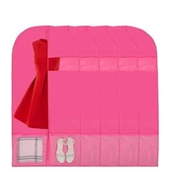 Kernorv Garment Bags Dance Costume Bags,51" Breathable Dance Dress Bag Dust-Proof Bag With 2 Zipper Mesh Pockets And Clear Window For Dance Costumes, Storage Or Travel (5 Pack,Pink)