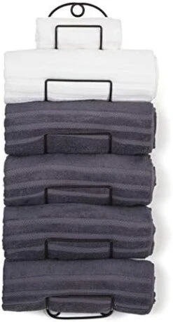 SODUKU Towel Rack Wall Mounted Metal Wine Rack Towel Shelf For Bathroom Black 17 SODUKU Towel Rack Wall Mounted Metal Wine Rack Towel Shelf For Bathroom Black -Songmics Furniture Shop 41orGG0 jYL. AC