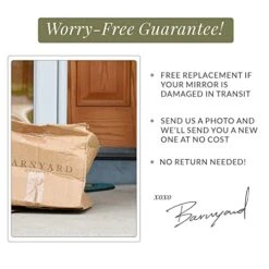 Barnyard Designs 54x24 Windowpane Wood Farmhouse Wall Mirror, Wooden Large Rustic Wall Mirror, Bedroom Mirrors For Wall Decor, Decorative Wood Wall Mirror Living Room Or Entryway Mirror Frame, Ivory -Songmics Furniture Shop 41os33nxuEL 1