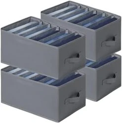 4Pcs Clothes Closet Organizers And Storage,Clothes Organizer For Closet - 6 Large Grids With Removable Dividers,Stackable Closet Organizers Storage Bins For Clothes,Jeans,Pants, Sweaters,Toys(6Girds) -Songmics Furniture Shop 41p0RiY ZfL. AC