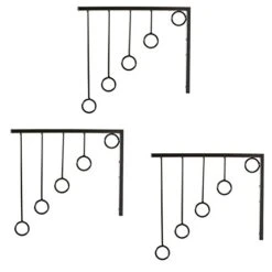 MyGift Set Of 3 Wall-Mounted Metal Garment Rack/Bedroom Closet/Retail Clothing Organizer With 5 Hanging Rings, Black -Songmics Furniture Shop 41p1I9HJ7EL