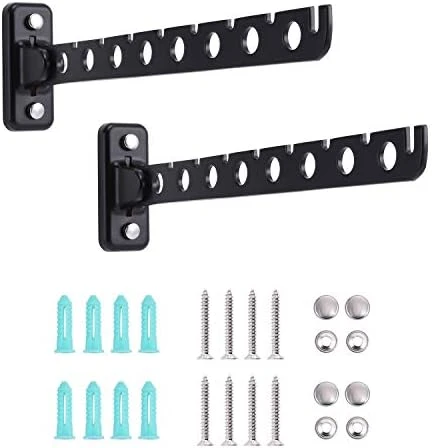 ASHOP Laundry Hangers Wall Mount Clothes Hanger Rack Laundry Room Clothes Hanger Wall Mounted Clothes Rack Stainless Steel Clothes Hooks With Swing Arm Laundry Hanger Dryer Rack Folding Hanger 2 Pack 4 ASHOP Laundry Hangers Wall Mount Clothes Hanger Rack Laundry Room Clothes Hanger Wall Mounted Clothes Rack Stainless Steel Clothes Hooks With Swing Arm Laundry Hanger Dryer Rack Folding Hanger 2 Pack - Image 4