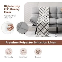 ZCMEB Convertible Futon Sofa Bed Memory Foam Couch Sleeper W/Adjustable Armrest Grey -Songmics Furniture Shop 41p9uHkjGTL