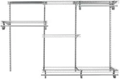 ClosetMaid ShelfTrack Wire Closet Organizer System, Adjustable From 4 To 6 Ft., With Shelves, Clothes Rods, Hardware, Durable Steel, White 17 ClosetMaid ShelfTrack Wire Closet Organizer System, Adjustable From 4 To 6 Ft., With Shelves, Clothes Rods, Hardware, Durable Steel, White -Songmics Furniture Shop 41pLhU5M1AL. AC